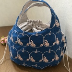 ころりんバッグ＊ミナペルホネン＊mela blue
