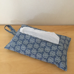 ボックスティッシュカバー 綿毛ネイビー