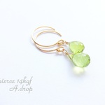 ペリドット一粒ピアス