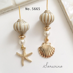No.S665 アンティーク✪︎シェルとヒトデのSummer ピアス