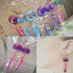 風鈴ピアス/イヤリング     (紫ホログラム)