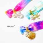 《ラスト１セット》夏季限定＊虹と海のヘアタイ３本セット
