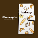 iPhone6plus/6splusぶちゃくま。bakery手帳型スマホケース