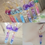 風鈴ピアス/イヤリング      (紫 花火)