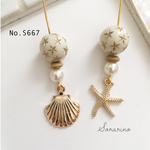 No.S667 アンティーク✪︎シェルとヒトデのSummer ピアス