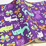 ブックカバー【文庫本サイズ】猫ちゃんと蝶々