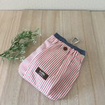 パパ☆ママサイズ◆フタなし移動ポケット◆スマホサイズ◆ヒッコリーデニム