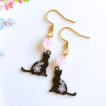 黒猫★金平糖ピアス/イヤリング♡