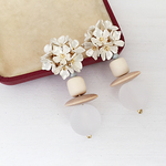 2way 白銀のFlowerピアス orイヤリング 