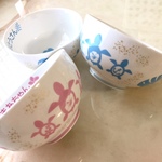 🌼お客様オーダー品 　キュートなホヌ柄のお茶碗３個blossom: