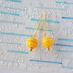 夏祭りの水風船ピアス　~yellow 黄色~ 浴衣にも