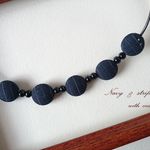 【再販】●●●ほっこりネックレス●●●≪navy ×striped ≫ 
