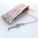 LIBERTY 　Felicite　フェリシテ　J16A　ビニコのキーチェーン付き・中布・仕切りポケット付きちょっと大きめmini×4ポーチ　◇◆コインケース・キーケースに♪