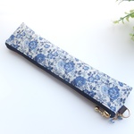 ★LIBERTY　 Felicite　フェリシテ　ブルー　内布・内ポケット付きビニコのぺたんこペンケース