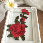 送料無料！バラ　アイロン 刺繍 ワッペン 花 ハンドメイド  パーツ 薔薇  