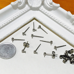 【再販×3】<10個> 丸玉3㎜  カン付き チタンピアス