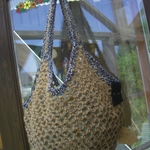 fkkta2006様専用  オーダー 麻×裂き編みネット編みバッグ