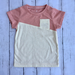 100cm かんたん胸ポケTシャツ  イチゴミルク