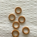 【6個】ウッドリング 約20mm