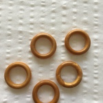 【5個】ウッドリング 約25mm