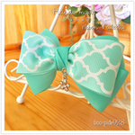 ✨リボンバレッタ✨モロッカン柄×グログランリボン♡
