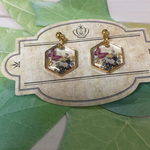 再販 ミニ♡蝶舞うビオラ☆ピアス