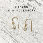 【14kgf pierce】タイニージェムピアス パール