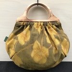 再販！紬のバッグ（黄色のお花柄）