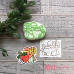 苺&ハート デコ風はんこ