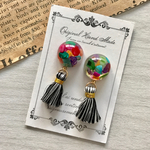 カラフルシェル＆ストーン✱レジンピアス