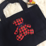 ファミリア風 バーバリー風 マリメッコ風 トートバッグ Sサイズ ぷっくりアップリケ