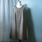 こげ茶ギンガムチェック　たっぷりゴム入りワンピース104