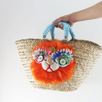 lion kago bag/orange