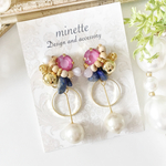 ピンクSwarovski♡ゆらゆらパールピアス