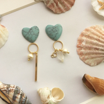 【再再販】turquoise heart asymmetry