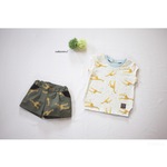 カラーネップなキリンさんの小袖Tシャツ 100♪