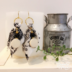 ♡再…再販！ペイズリースカーフとウッドビーズのピアス♡