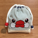 コロコロ巾着 シルバー文鳥