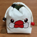 コロコロ巾着 白文鳥迷彩柄