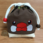 コロコロ巾着 シナモン文鳥迷彩柄