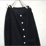 コーデュロイふんわりワンピース　黒