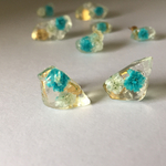 氷中花のピアス＊blue