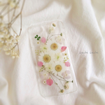 かすみ草 ナチュラル 押し花iPhoneケース