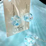 ♡爽やか・海の精の宝物イヤリング・ピアス♡スノードーム♡