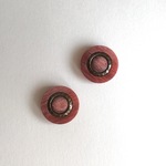 レトロデザインボタン＊21mmピンクパープル＊2個セット