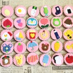 フェルトの絵合わせセット4㎝♪グリーン縁40絵柄80枚