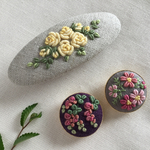 ご注文品 刺繍ブローチ3.０ &バレッタL