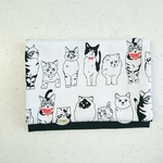 整列ねことドット★ポケットティッシュポーチ