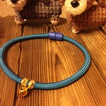 猫ちゃん　パラコードセーフティ首輪31cm　カリビアンブルー