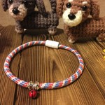 猫ちゃん　パラコードセーフティ首輪30cm　トリコロール